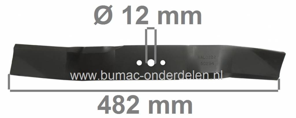 Maaimes 48,2 Cm HUSQVARNA CombiClip 132 - P520D - P525D - PT26D Frontmaaiers, AYP, Lazer, Jonsered, McCulloch, Partner, Flymo, Craftsman, Yardpro Maaimessen voor Zitmaaiers, Frontmaaiers, Tuintrekkers, Maaibladen ELECTROLUX