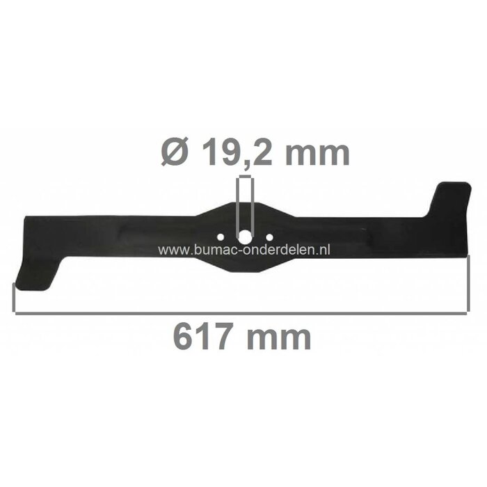 Maaimes 61,7 CM ELECTROLUX Zitmaaiers, Frontmaaiers, Skelters, Husqvarna Mini Rider, AYP, Craftsman, Lazer, Jonsered, Flymo, Partner, Marina, Yardpro, Mc Culloch Zitmaaierbladen, Maaibladen Modellen Minirider