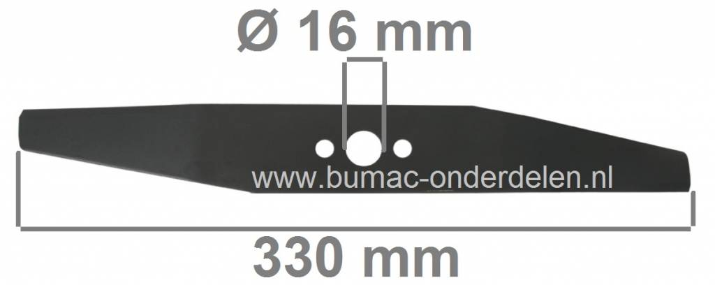 Mes 33 Cm FLYMO Zweefmaaiers Turbo Lite 330, Turbo Compact 330 Vision, Easibag, Maaimessen Electrolux, Husqvarna, AYP, Partner, Jonsered, McCulloch, Lazer, Yardpro, Craftsman, Maaibladen voor Electromaaiers, Hovermaaiers, Elektrische Grasmaaiers