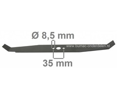Mes 38 Cm voor Flymo E38, Turbo Compact 380, E 38 Sprinter, E38 Twin, E38-2, E38-3/4, E38-7, E38-8 Electrische Grasmaaiers, Zweefmaaiers, Elektromaaiers, Maaimessen AYP, Craftsman, Lazer, Jonsered, Flymo, McCulloch, Partner, Wizard, Yardpro, Grasmaaierbla
