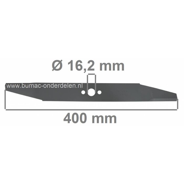 Mes 40 Cm FLYMO E400 - L400 - XE400 Zweefmaaiers, Elektrische Grasmaaiers, Maaimessen AYP, Craftsman, Yardpro, Wizard, Husqvarna, Lazer, Jonsered, Partner, McCulloch Elektromaaiers, Electromaaimessen Electrolux, Maaibladen Electrische Grasmaaiers