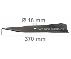 Maaimes 37 Cm voor HONDA Zitmaaiers met 42 Inch Maaibreedte, Honda HT4213, 4213, Zitmaaiermessen, Maaimessen voor Zitmaaiers, Frontmaaiers, Tuintrekkers met 42" Maaidek van Honda, Maaibladen