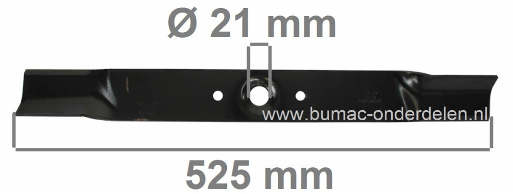 Maaimes 52,5 Cm voor HONDA - ISEKI - KAAZ Ruwterreinmaaiers, Grasmaaiers, Maaimessen voor HR 21, HR 214, HR 2160, HRA 214, HRA 216, UM 21, UM 536, UM 2160, SW 53 H, SW 53 HA, LM 530, Maaiblad Loopmaaier, onderdeel