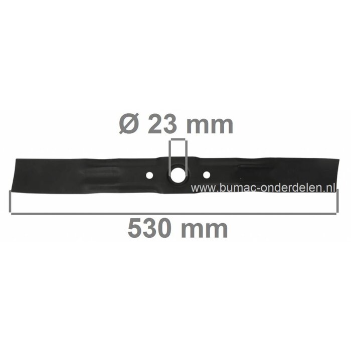 Maaimes 53 Cm voor Honda Gazonmaaiers HRB215, HRB216, HRB217, HRM215, HRR216, HRT216, Grasmaaierblad Honda Loopmaaiers, Duwmaaiers, Cirkelmaaiers, Maai mes Honda HRB 215, HRB 216, HRB 217, HRM 215, HRR 216, HRT 216, Grasmaaier mes, onderdeel