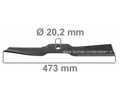 Mes 47,3 Cm voor Iseki SSM54, SF200 en SF300 Zitmaaiers, Iseki Maaimes voor Tuintrekkers, Frontmaaiers SSM 54, SF 200, SF 300, Maaiblad Iseki, Mes onderdeel