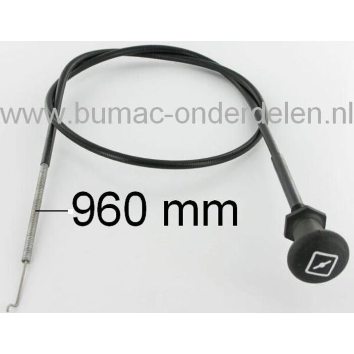 Chokekabel voor MTD - Wolf - YardMan - White Zitmaaiers - Tuintrekkers MTD 1170, 1180, 1212, 1800, LT1042, LT1045, LT1046, LT1050, MF5023ZT, onderdeel