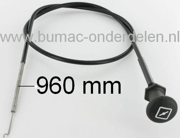 Chokekabel voor MTD - Wolf - YardMan - White Zitmaaiers - Tuintrekkers MTD 1170, 1180, 1212, 1800, LT1042, LT1045, LT1046, LT1050, MF5023ZT, onderdeel
