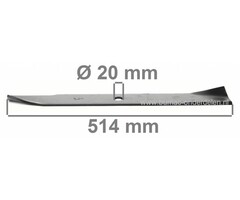 Mes 51,4 Cm voor Iseki Frontmaaiers, Zitmaaiers, Tuintrekkers, Maaibladen ISEKI Modellen FM 150 H en FM 150 S, Frontmaaiermessen Iseki FM150H, FM150S, Maaimessen voor Tuintrekkers, Mini Tractoren met ISEKI Maaidek type FM