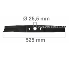 Grasmaaiermes 52,5 Cm ISEKI - KUBOTA SW521, W5021 Loopmaaiers, Maaimessen voor Cirkelmaaiers, Duwmaaiers, Gazonmaaiers van Iseki en Kubota, Maaibladen voor Grasmaaimachines, Gazonmaaiermessen, Maaimessen, onderdeel
