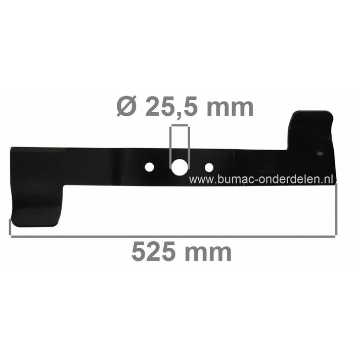 Vleugelmes 52,5 Cm voor ISEKI - KUBOTA Loopmaaiers, Maaimessen High-Lift voor Iseki SW521 en SW621 Gazonmaaiers, Maaibladen Kubota, Iseki Gevleugeld, Gazonmaaiermessen voor Benzinemaaiers, Cirkelmaaiers, Grasmaaimachines