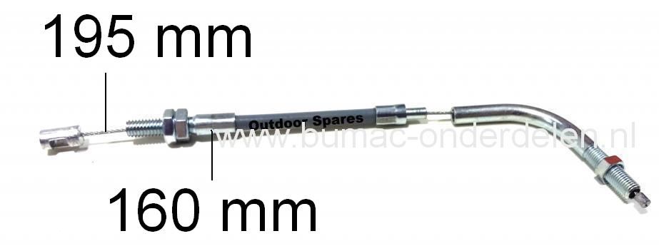 Gaskabel voor Kawasaki TD 40, TD 48, TH 43 en TH 48 Bosmaaier, Strimmer