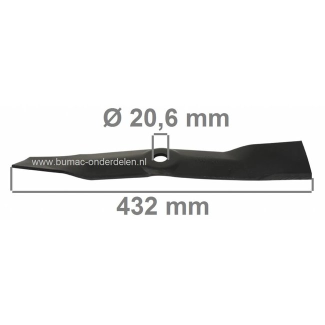 Maaimes 43,2 Cm voor John Deere 48 Inch Zitmaaiers, JOHN DEERE Maaimessen voor Modellen GX, X, GT, LT, LX, Tuintrekkers met een Maaibreedte van 48" - 122 Cm, Maaidek met 3 Messen, Maaibladen JD Zitmaaiers, Frontmaaiers, Tuintrekkers