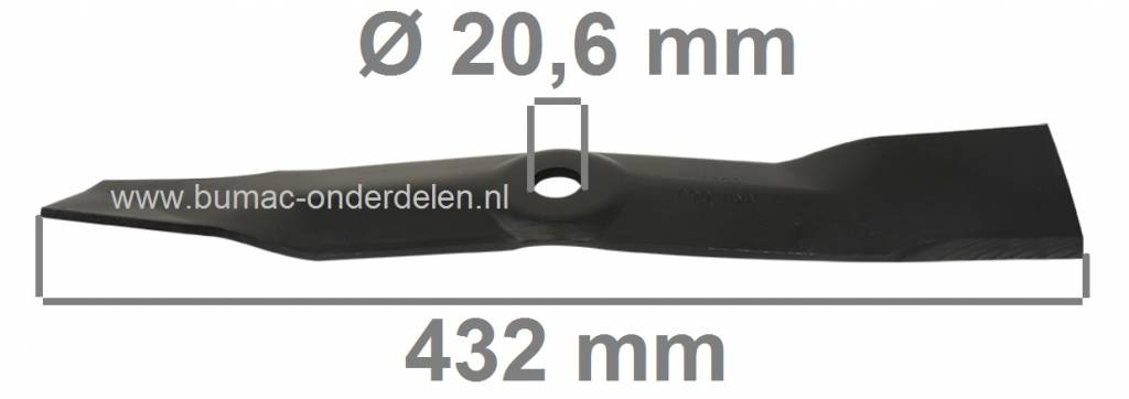 Maaimes 43,2 Cm voor John Deere 48 Inch Zitmaaiers, JOHN DEERE Maaimessen voor Modellen GX, X, GT, LT, LX, Tuintrekkers met een Maaibreedte van 48" - 122 Cm, Maaidek met 3 Messen, Maaibladen JD Zitmaaiers, Frontmaaiers, Tuintrekkers