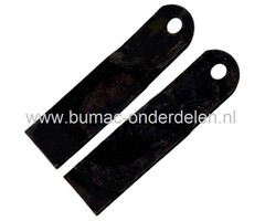Messen 11,4 Cm Klippo Gazonmaaiers, Set van 2 Maaimessen voor Klippo Excellent, Kommun 4.2 en Pro 4 OHV Grasmaaimachines, Grasmaaiermesjes 2 Stuks, Maaibladen Klippo onderdeel