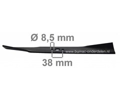 Maaimes 38,8 Cm voor KUBOTA 44 Inch Zitmaaiers, Maaibladen Kubota G3HST, RC44, RC44-GE, RC44LT, T1600 Tuintrekkers met 44" Maaibreedte, Zitmaaiermessen, Kubota Messen voor Modellen RC 44, RC 44 GE, RC 44 LT, T 1600 met 44 Inch Maaidek