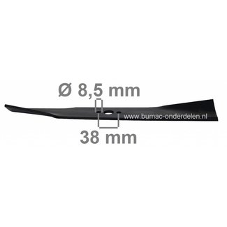 Maaimes 38,8 Cm voor KUBOTA 44 Inch Zitmaaiers, Maaibladen Kubota G3HST, RC44, RC44-GE, RC44LT, T1600 Tuintrekkers met 44" Maaibreedte, Zitmaaiermessen, Kubota Messen voor Modellen RC 44, RC 44 GE, RC 44 LT, T 1600 met 44 Inch Maaidek