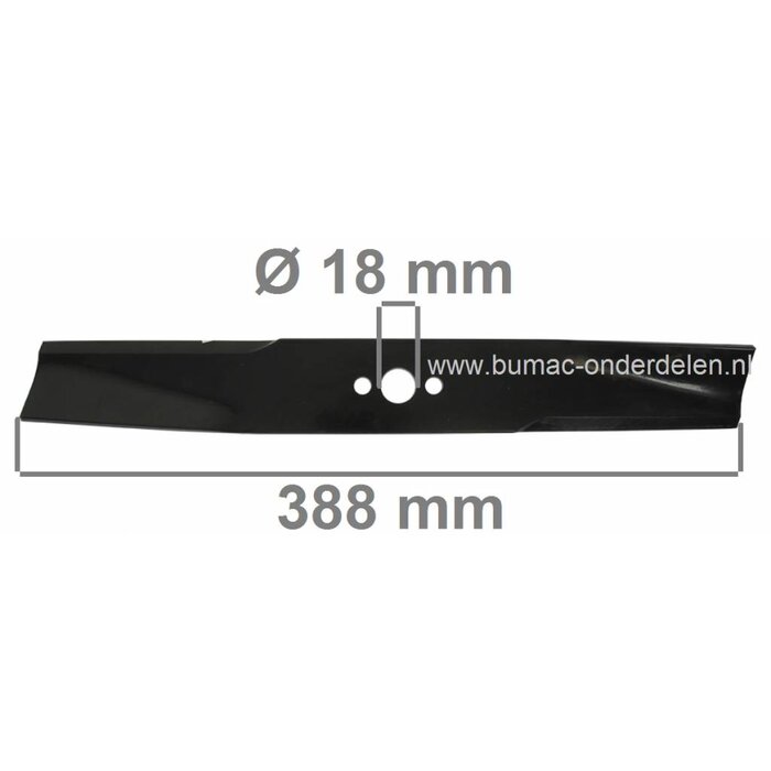 Maaimes 38,8 Cm voor KUBOTA 44 Inch Zitmaaiers, Maaibladen Kubota G3HST, RC44, RC44-GE, RC44LT, T1600 Tuintrekkers met 44" Maaibreedte, Zitmaaiermessen, Kubota Messen voor Modellen RC 44, RC 44 GE, RC 44 LT, T 1600 met 44 Inch Maaidek