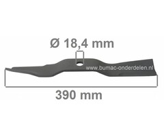 Maaimes 39 Cm voor Kubota Zitmaaiers, KUBOTA G1700S Maaimessen voor Maaidektype RC44 Minitractoren, Tuintrekkers, Zitmaaierbladen, Zitmaaiermessen, Maaibladen Kubota onderdeel