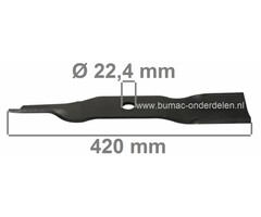 Mes 42 Cm voor KUBOTA 48 Inch Zitmaaiers, Maaibladen Kubota H30T, GR Series, ZG200, ZD200, GR 2120 SEU, RCK 48 SGREU Tuintrekkers, Mini Trekkers met een Maaibreedte van 48", Zitmaaiermessen, Maaibladen KUBOTA Mini Tractors, Tractoren