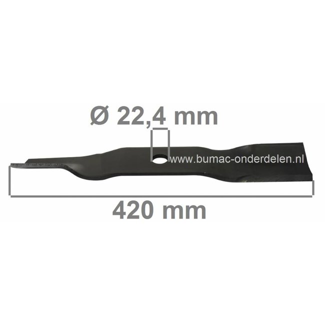 Mes 42 Cm voor KUBOTA 48 Inch Zitmaaiers, Maaibladen Kubota H30T, GR Series, ZG200, ZD200, GR 2120 SEU, RCK 48 SGREU Tuintrekkers, Mini Trekkers met een Maaibreedte van 48", Zitmaaiermessen, Maaibladen KUBOTA Mini Tractors, Tractoren