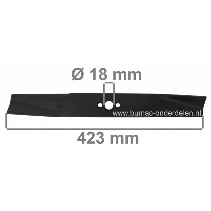Mes 42,3 Cm KUBOTA MR4800, RC48, RC486, B6200, B7200 Tuintrekkers, Tractoren met 48 Inch, 122 Cm Maaibreedte, Maaidek met 3 Messen, Kubota Maaimessen voor Minitrekkers, Tractors 48", Maaibladen, Messen Mini-Trekkers, MR 4800, RC 48, RC 486, B 6200, B 7200