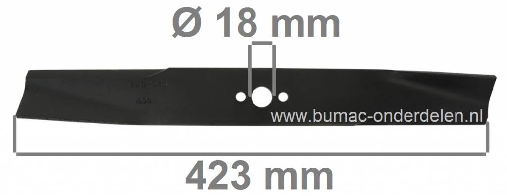 Mes 42,3 Cm KUBOTA MR4800, RC48, RC486, B6200, B7200 Tuintrekkers, Tractoren met 48 Inch, 122 Cm Maaibreedte, Maaidek met 3 Messen, Kubota Maaimessen voor Minitrekkers, Tractors 48", Maaibladen, Messen Mini-Trekkers, MR 4800, RC 48, RC 486, B 6200, B 7200