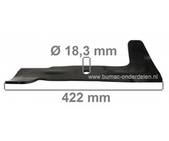 Mes Links 42,2 Cm voor Kubota Zitmaaiers G18, G21, GR2100, RCK48, KUBOTA Maaimessen voor Frontmaaiers, Tuintrekkers, Zitmaaiermessen Rechtsdraaiend, Kubota Maaibladen