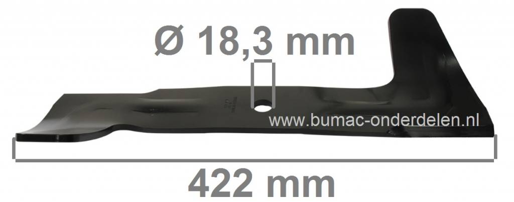 Mes Links  42,2 Cm voor Kubota Zitmaaiers G18, G21, GR2100, RCK48, KUBOTA Maaimessen voor Frontmaaiers, Tuintrekkers, Zitmaaiermessen Rechtsdraaiend, Kubota Maaibladen