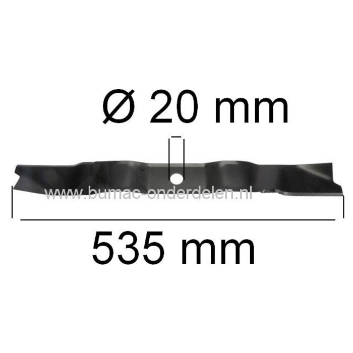 Maaimes 53,5 Cm voor Snapper en Simplicity Zitmaaier met 42 Inch = 107 Cm Maaidek, Mes voor Zitmaaiers met een Mulch of Zijuitworp Maaidek van Snapper of Simplicity Mes voor onder andere ELT17542 Maaier