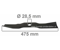 Maaimes 47,5 Cm KUBOTA 54 Inch - 137 Cm Maaiers, Maaimessen voor Kubota B 2400, B 2410, F 1900, F 3060, G 1800, G 1900, G 2000, RC 54 Trekkers met 54" Maaibreedte met 3 Messig Maaidek, Shibaura SX24, Kubota Maaibladen Minitractors, Tractoren, Tuintrekkers