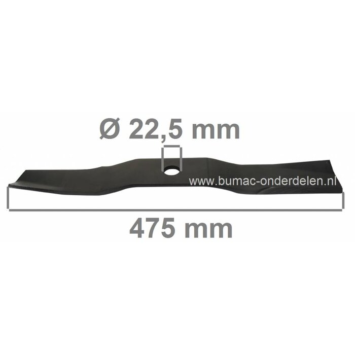 Mes 47,5 Cm voor Kubota 54 Inch Tuintrekkers, KUBOTA Maaimessen voor Modellen TG1860, B2350, RCK54-22BX, RCK54-23BX, RCK54-24GEC, RCK54-24TGEC, G2160 met 54" - 137 Cm Maaibreedte, Maaibladen Minitractors