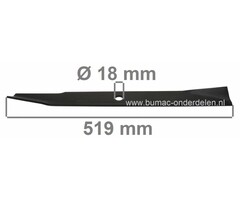 Maaimes 51,9 Cm Kubota 60 Inch Tuintrekkermodellen MR6000, RC60, B7100HST, KUBOTA Maaimessen voor Tractoren, Mini-Trekkers met 60", 152 Cm Maaibreedte, Maaidek met 3 Messen, Maaibladen Kubota MR 6000, RC 60, B 7100 HST Tractors, Zitmaaiers