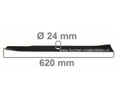 Maaimes 62 Cm KUBOTA 72 Inch Tractoren, Messen voor Kubota F2100, F2400, L2550, L2850, RC72-25, RC72-28, RC72-F20 met 72 Inch, 183 Cm Maaidek met 3 Messen, Maaibladen Kubota Trekkers, Mini-Tractors, Tuintrekkers