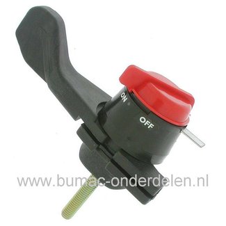 Universele Gashendel met Stopknop voor Grasmaaier, Tuinfrees, Motor Kruiwagen, Hakfrees, Verticuteermachine, Kantensnijder, Trilplaat, Trilspaan, Versnellingshendel, Versnellingshandvat