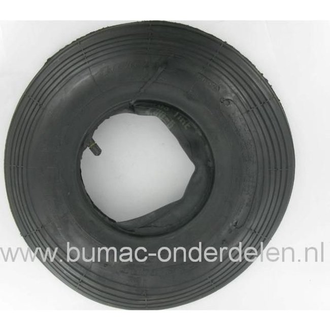 Buitenband met Binnenband voor Aanhanger - Kruiwagen - Kunstmeststrooier - Skelter - Beluchter - Sproeiwagen, Aanhangerband 4.00-6, 4,00-6, 400x6 met Recht Ventiel TR13