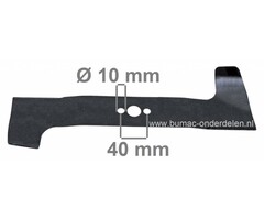 Maaimes 39 Cm voor Kynast Elektromaaiers Aero Power EB404, EB40U, V40, Aero Standard EB 404, EB 40 U, V 40, Turbo Luxus/Power/Standard EB-404, EB-40-U, V-40 Elektrischemaaiers, Maaimessen KYNAST Electromaaiers, Elektrischegrasmaaimachines, Kynast Maaiblad