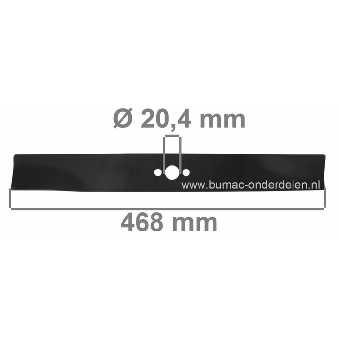 Kynast Maaimes 46,8 Cm voor Loopmaaiers met 48 Cm Maaibreedte (gemaakt na Mei 1991), Maaimessen KYNAST Aero Power, Standard, Star, Garant, Turbo Luxus, Power, Standard EB 48 H, V 48, V 48 H, V48, EB48H, V48H, EB 48 U, EB48U Grasmaaimachines, Benzinemaaier