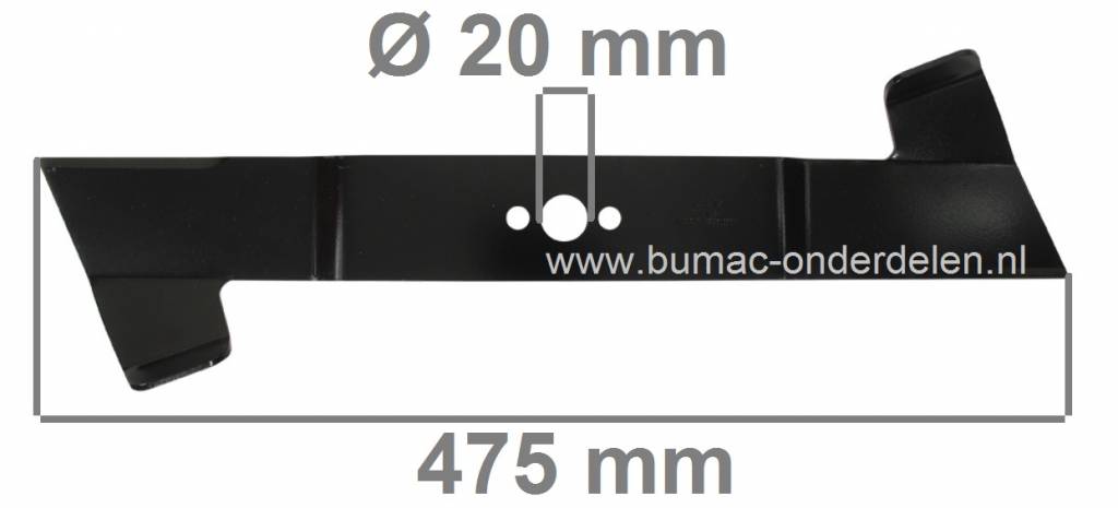 Kynast Mes 47,5 Cm voor 48 Cm Loopmaaiers, KYNAST Garant V48 Maaimessen, Messen voor Cirkelmaaiers, Benzinemaaiers, Gazonmaaiers van Kynast, Gazonmaaierbladen, Maaibladen voor Duwmaaiers, Grasmaaimachines van Kynast