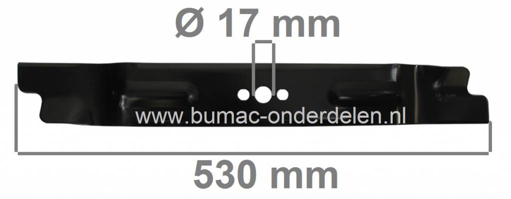 Maaimes 53 Cm voor Husqvarna, Marazzini, Marplex, Mep Motorgrasmaaiers, Messen ERMA 530ER, 853ER, 550ER, 753ER, MP653TEC, Gazonmaaiermessen ELECTROLUX/MARAZZINI Benzinemaaiers, Cirkelmaaiers, Maaibladen voor Grasmaaimachine onderdeel