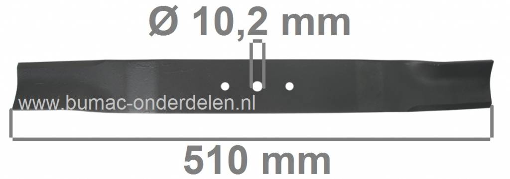Maaimes 51 Cm voor Marina, Akita, Bolens, Gutbrod, Mtd, Pilote 88, Staub, Yardman Loopmaaiers, Maaimessen AK53SH, L540S, L540SH, 550TC, BL5052SP, GT53B, GT53SB, GT53SH, HB5255RLSH, HB52RLSH, 52SHMX, L540SQ, Mars 52, RB52MR, YM5521SPH, Grasmaaiermessen voo