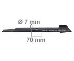 Mountfield Maaimes 45,6 Cm voor Loopmaaiers M3 & M4, Empress 18", Mirage, GRANJA, MOUNTFIELD Grasmaaiermessen, Maaibladen voor Cirkelmaaiers, Benzinemaaiers Stiga, Castelgarden, Alpina, Mountfield, Granja, Messen voor Gazonmaaiers, Grasmaaimachines Duwmod