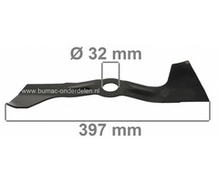 Mes 39,7 Cm voor MTD, Bolens, Gutbrod, CubCadet, Yardman, Wolf, White Loopmaaiers (Elektrische- en Benzinemodellen), Maaimessen Fleurelle 40, E401, Pro 40B, BL1440EP, 40E, 1440E, E40W, FLE1440, B40, GE40, TS40B, 282PDL, GER400, HB42L, HE42L, GP40B, MX40E