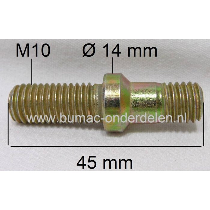 Stihl Kraagbout - Tapeind voor Bevestiging Zaagblad en Zijkap van Kettingzaag, Motorzaag, Draadeind met Verdikking voor Montage Van Zaagblad Stihl
