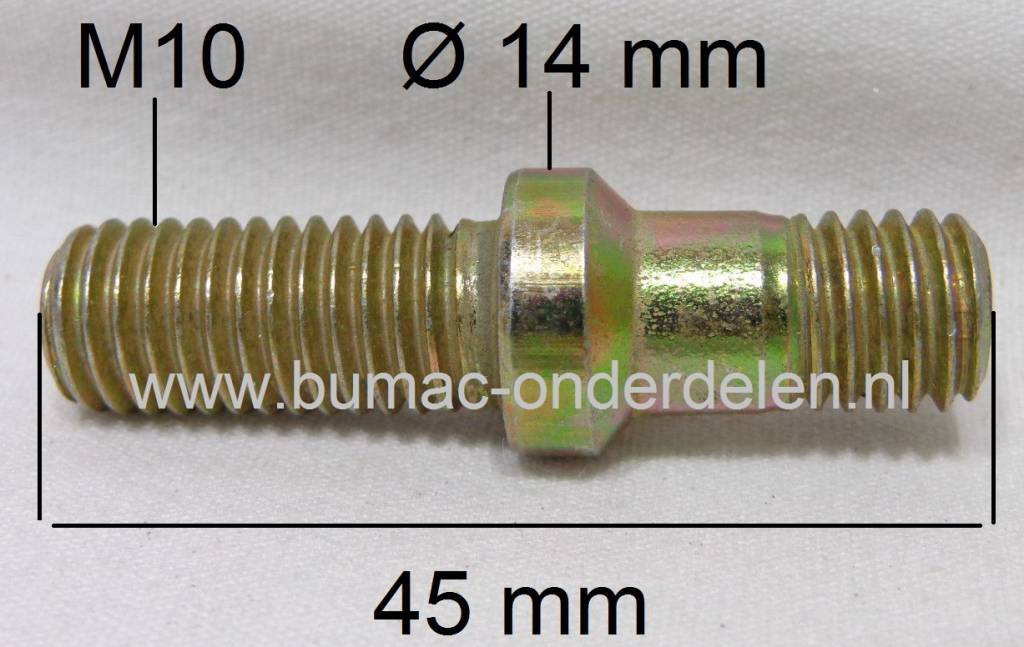 Stihl Kraagbout - Tapeind voor Bevestiging Zaagblad en Zijkap van Kettingzaag, Motorzaag, Draadeind met Verdikking voor Montage Van Zaagblad Stihl