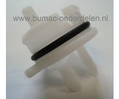 Stihl Nippel voor Benzinetank - Benzineslang Aansluiting op Stihl Bladblazer BR500 - BR550 en BR600, Stihl Tankaansluiting voor Benzineleiding en Retourslang Stihl BR 500, BR 550, BR 600, BR 700