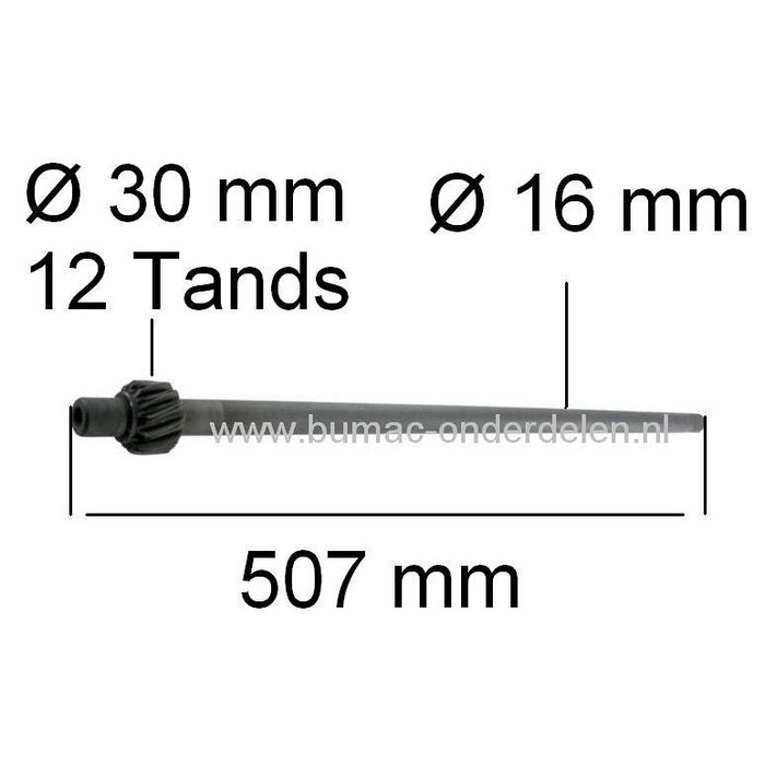 Stuuras met Tandwiel voor MTD - Cub Cadet - Wolf - Bolens - White - Yardman, Zitmaaier - Frontmaaier - Tuintrekker, Stuurstang, Mtd 1450E - 91/155 - B115 - Eurotrac 155/92 - 91-155 - 155-92