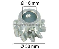 Stuurtandwiel voor Alko, Solo, HVC en Brill Zitmaaier - Tuintrekker, Tandwiel voor Stuurinrichting onderdeel
