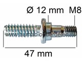 Kraagbout, Draadeind voor Stihl,Bevestigen van Zaagblad en Rechter Zijkap van Kettingzaag, Motorzaag Stihl 029 039 MS290 MS310 MS390 Stihl Tapeind voor Zaagblad Montage