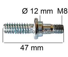 Kraagbout, Draadeind voor Stihl,Bevestigen van Zaagblad en Rechter Zijkap van Kettingzaag, Motorzaag Stihl 029 039 MS290 MS310 MS390 Stihl Tapeind voor Zaagblad Montage, onderdeel