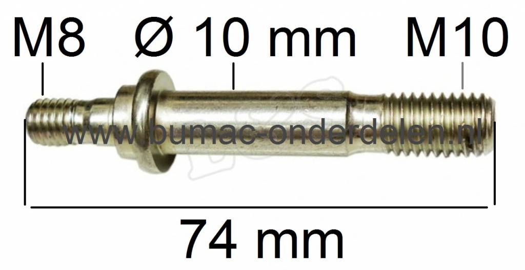 Kraagbout voor Stihl, Tapeind voor Montage Zaagblad en Kettingdeksel van Stihl Kettingzaag 029 - 039 - MS290 - MS310 - MS390 Stihl Draadeind voor Bevestigen Rechter zijkap en Zaagblad Motorzaag onderdeel